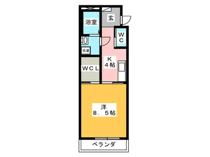 SAKURA(1K/1階)の間取り写真