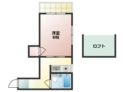 谷垣マンション(1K/4階)の間取り写真