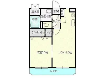 ユーミー伏石II(1LDK/3階)の間取り写真