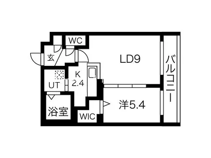 地下鉄東豊線 環状通東駅 徒歩3分 5階建 築1年(1LDK/3階)の間取り写真