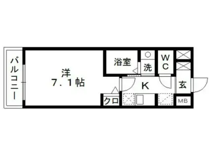 IS常盤(1K/2階)の間取り写真