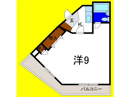 エスチュアリー64(1K/2階)の間取り写真