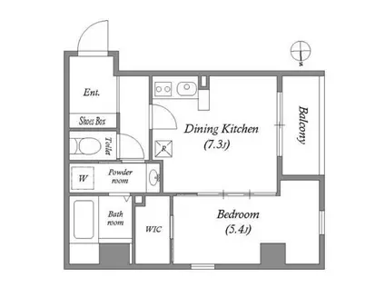 BROAD七条河原町RESIDENCE(1LDK/3階)の間取り写真
