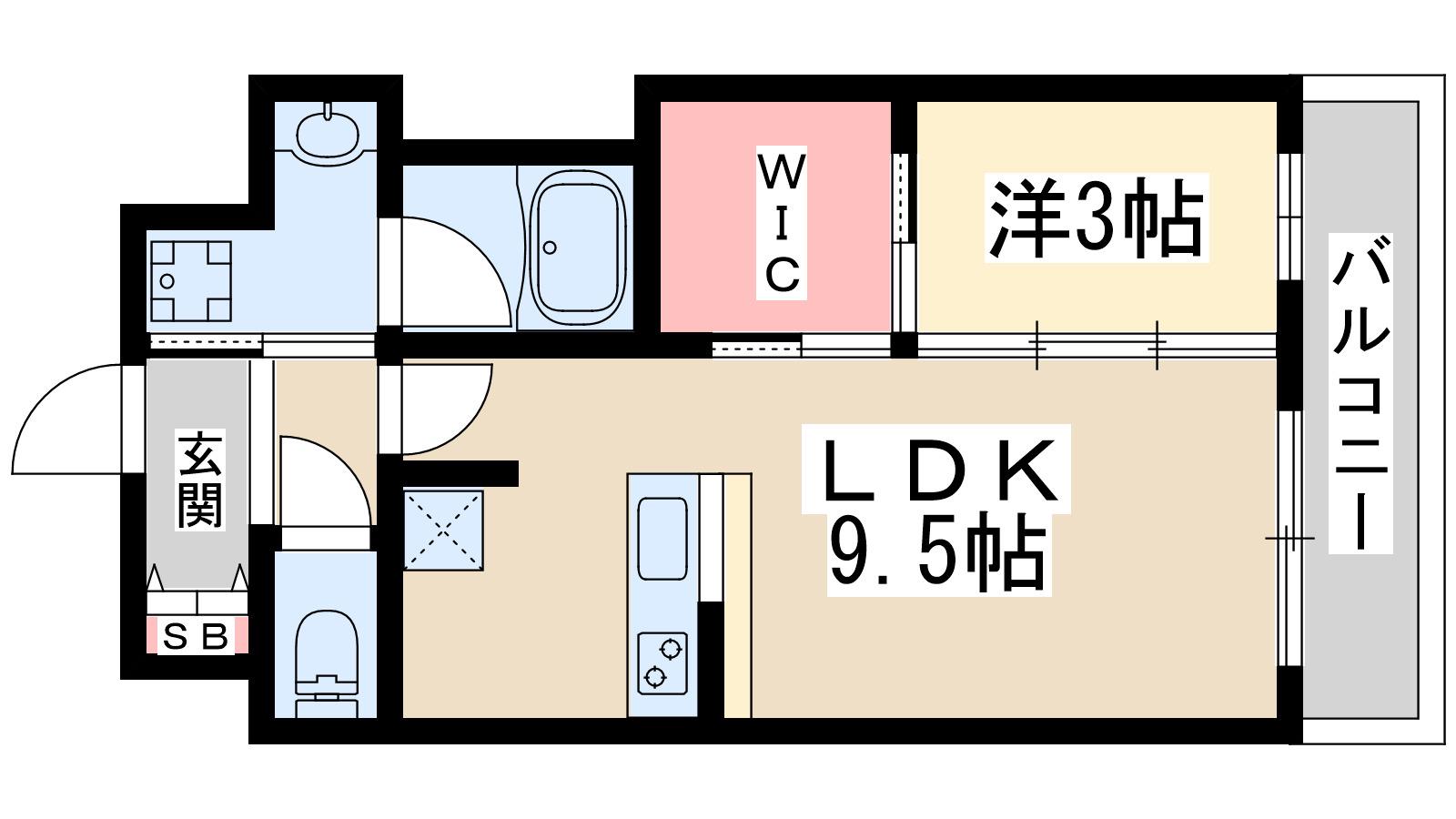 アーバングランデ新大阪(1LDK/4階)の間取り写真