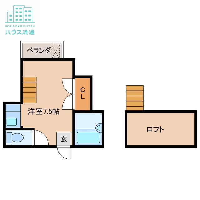 トイハウス(ワンルーム/1階)の間取り写真