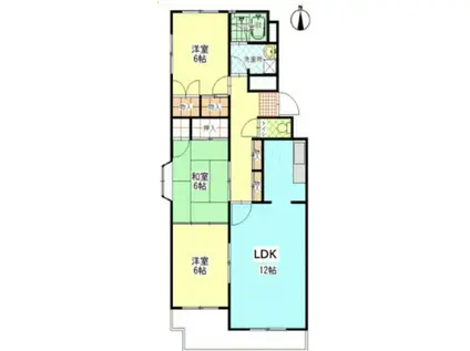 メゾン津島(3LDK/2階)の間取り写真