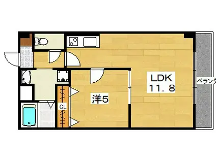 M PLAZA津田駅前12番館(1LDK/4階)の間取り写真