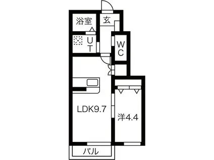 ALTAIRB(1LDK/1階)の間取り写真