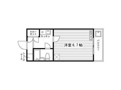 クレイン山里(1K/4階)の間取り写真