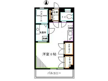 パフュームオギクボ(1K/2階)の間取り写真