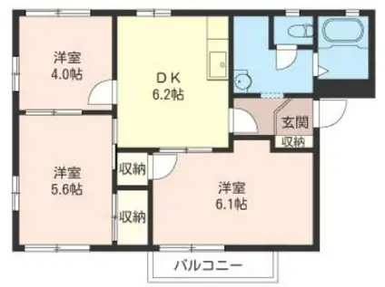 フレグランス・ミモミ(3DK/2階)の間取り写真