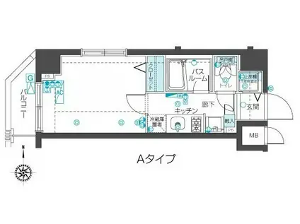 フェニックス武蔵関クアトロ(1K/5階)の間取り写真