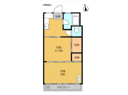 メゾン南千住(2K/4階)の間取り写真