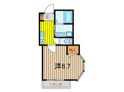 BIG BEAR COURT(1K/3階)の間取り写真
