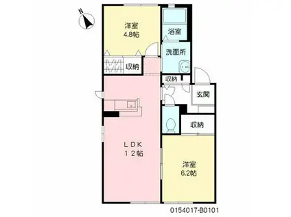 アイレフ(2LDK/1階)の間取り写真