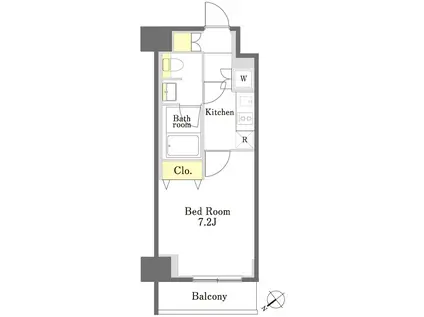 DIMUS KACHIDOKI(1K/5階)の間取り写真