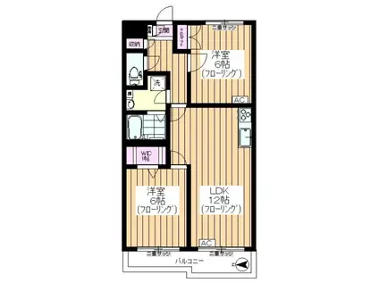 ローンヒルズ・ヤハラ(2LDK/3階)の間取り写真