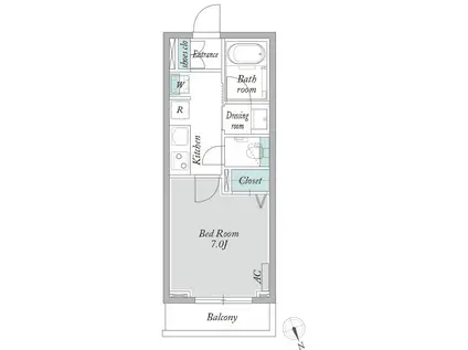 シャーメゾンステージ山王(1K/2階)の間取り写真