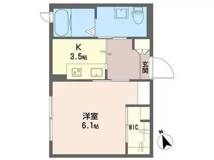 フィオーレ(1K/2階)の間取り写真