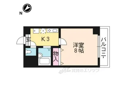 グッドライフ南草津1(1K/9階)の間取り写真