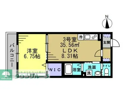 セミカ葛城 I(1LDK/1階)の間取り写真