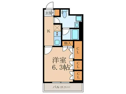 COMPOSITE NAKAMEGURO(1K/1階)の間取り写真