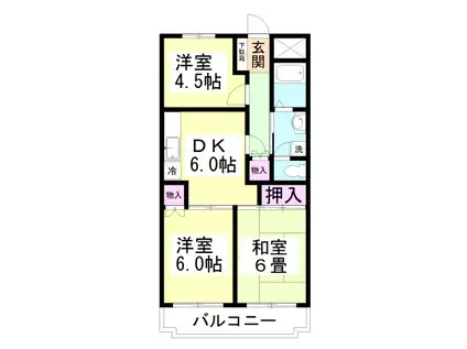 ロイヤルストーク(3DK/1階)の間取り写真