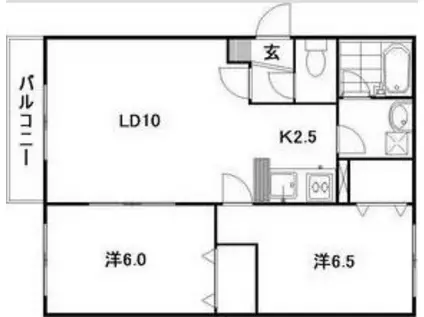 ディアクオーレ42(2LDK/3階)の間取り写真