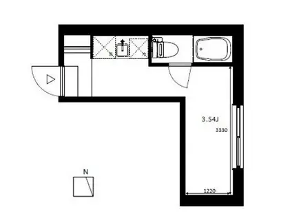 SH21418(1K/3階)の間取り写真