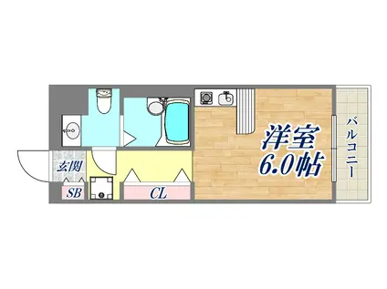 マイコート園田(ワンルーム/2階)の間取り写真