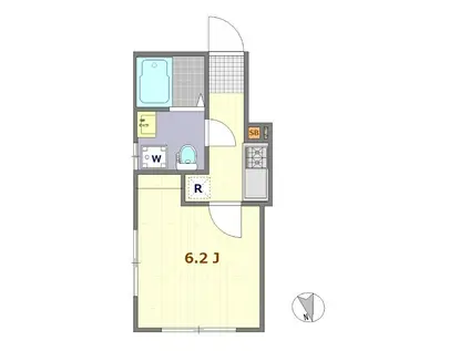 SORA ONE(1K/3階)の間取り写真