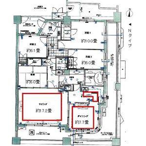 レジディア泉(4LDK/15階)の間取り写真