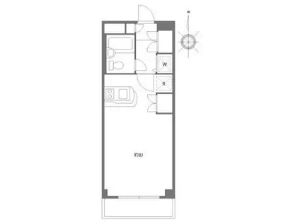 ワコーレエレガンス東四ツ木第1(ワンルーム/1階)の間取り写真