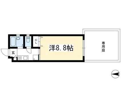 白馬みやざき(1K/1階)の間取り写真