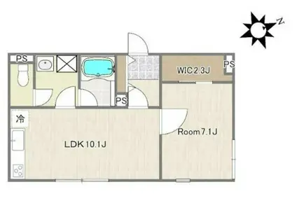 マコラ パレ世田谷(1LDK/3階)の間取り写真