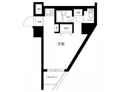 ダイホープラザ入谷(ワンルーム/12階)の間取り写真