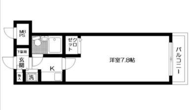 日神パレステージ三軒茶屋(1K/1階)の間取り写真