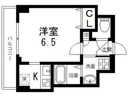 THE K`S VILLE(1K/2階)の間取り写真