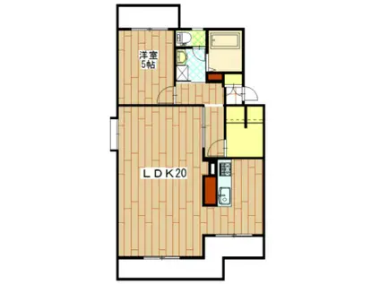 ハイクレストサンシャインI(1LDK/1階)の間取り写真