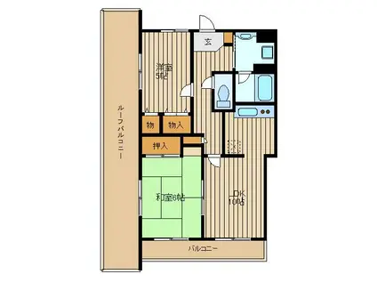 エヴァーグリーン(2DK/3階)の間取り写真