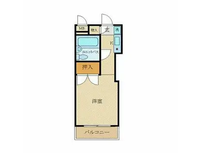 サンパレス花小金井(ワンルーム/3階)の間取り写真