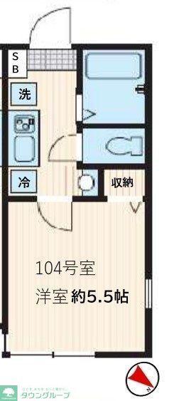GOLD LAGOON六浦南(ワンルーム/1階)の間取り写真