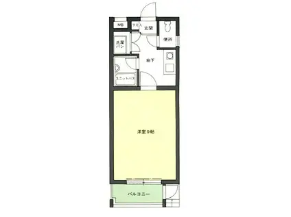 ロマネスク南博多(1K/1階)の間取り写真