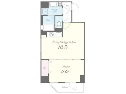 パイン ウェルズ(1LDK/5階)の間取り写真