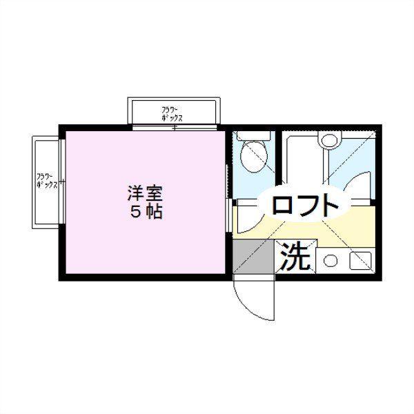アネックス菊名(1K/2階)の間取り写真