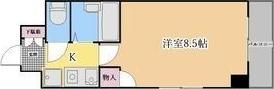 笹善ビル(1K/4階)の間取り写真