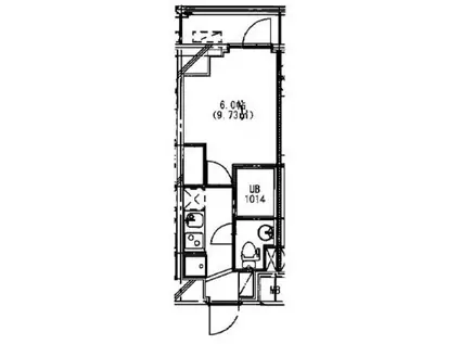 パティーナ狛江(1K/6階)の間取り写真