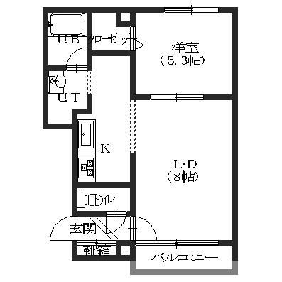 AVANT・GARDEII(1LDK/4階)の間取り写真