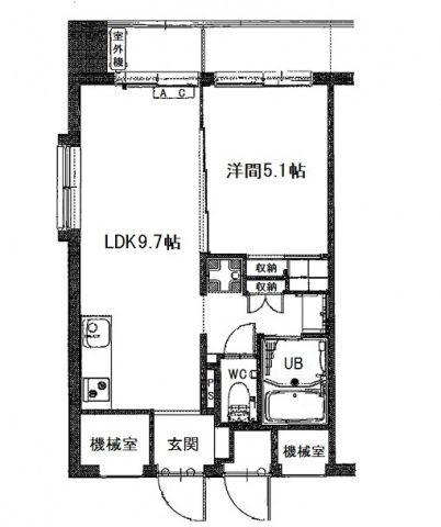 ライオンズステーションプラザ広島 4階(1LDK/4階)の間取り写真