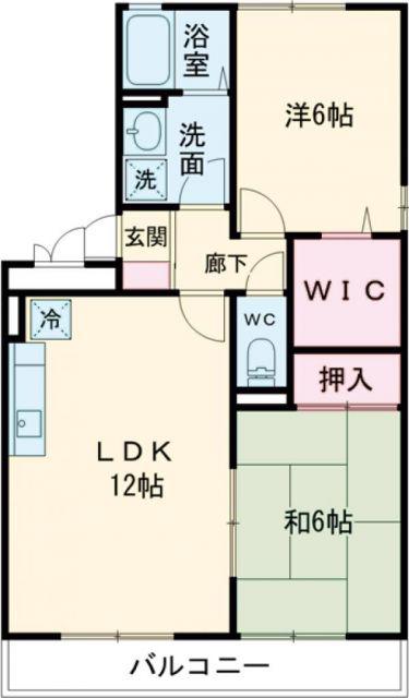 セジュール中央(2LDK/2階)の間取り写真